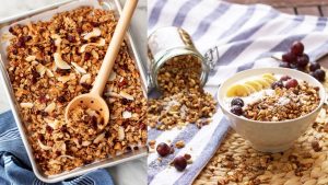 Como preparar granola casera para diabéticos, incluye 2 recetas diferentes. La granola es una combinación de diferentes cereales y frutos secos mezclados,